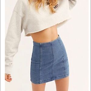 Free People Denim Mini Skirt